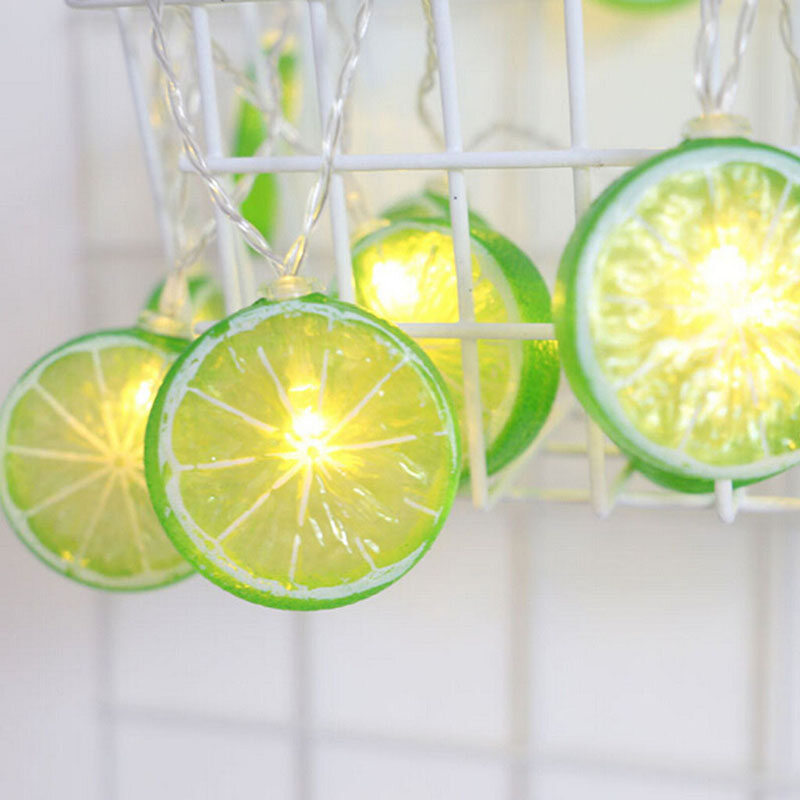 【lightingeverthing】Lemon Slice Decorative Light String Ins Style Room Decoration Wedding Party Home Decoration LED String