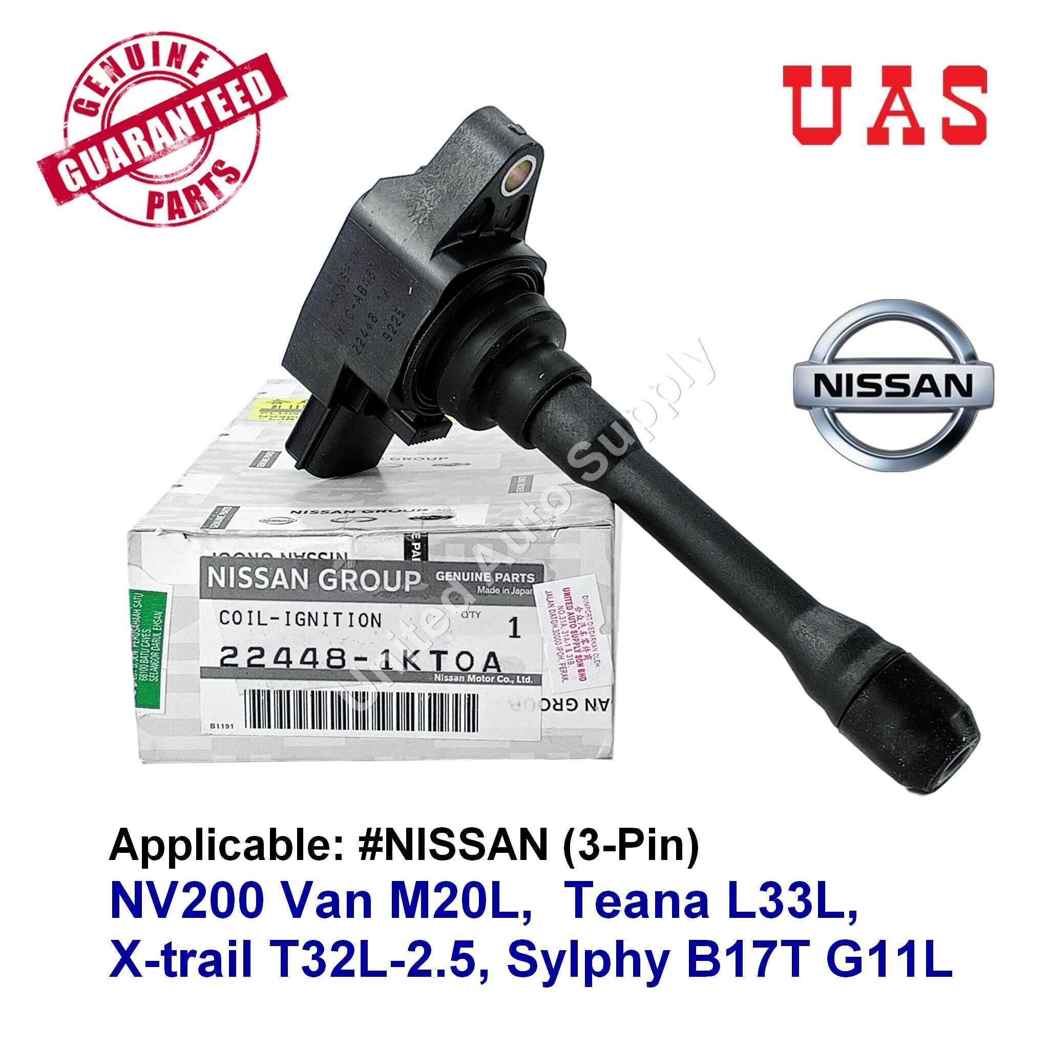 NISSAN Ignition Plug Coil 224481KT0A for NISSAN NV200, Sylphy, Teana, Xtrail Lazada