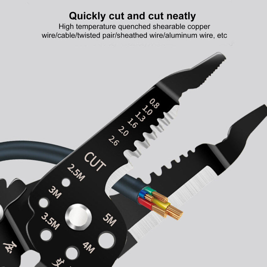 Wire Stripper Iron Copper Wire Cutter Cable Cutter Wire Crimping Pliers Clamper Splitting Winding Electrician Tool