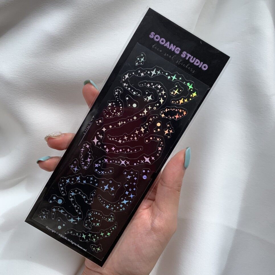 [SOOANG STUDIO] Galaxy/Korean CUTE holographic Stickers/Toploader