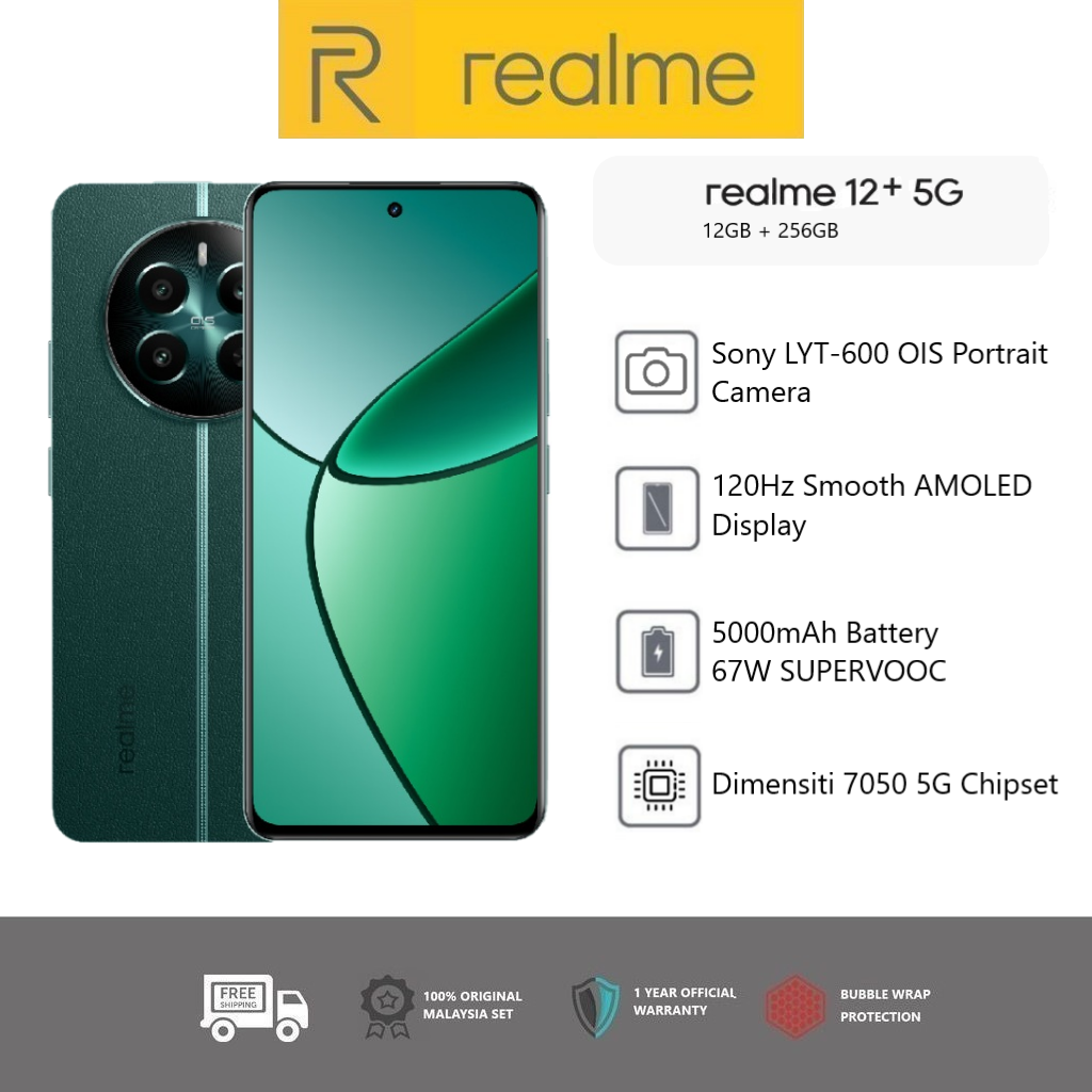 Realme 12 Pro plus 5G (12+512GB) Realme 12 Plus 5G (12+256GB) 120Hz ...