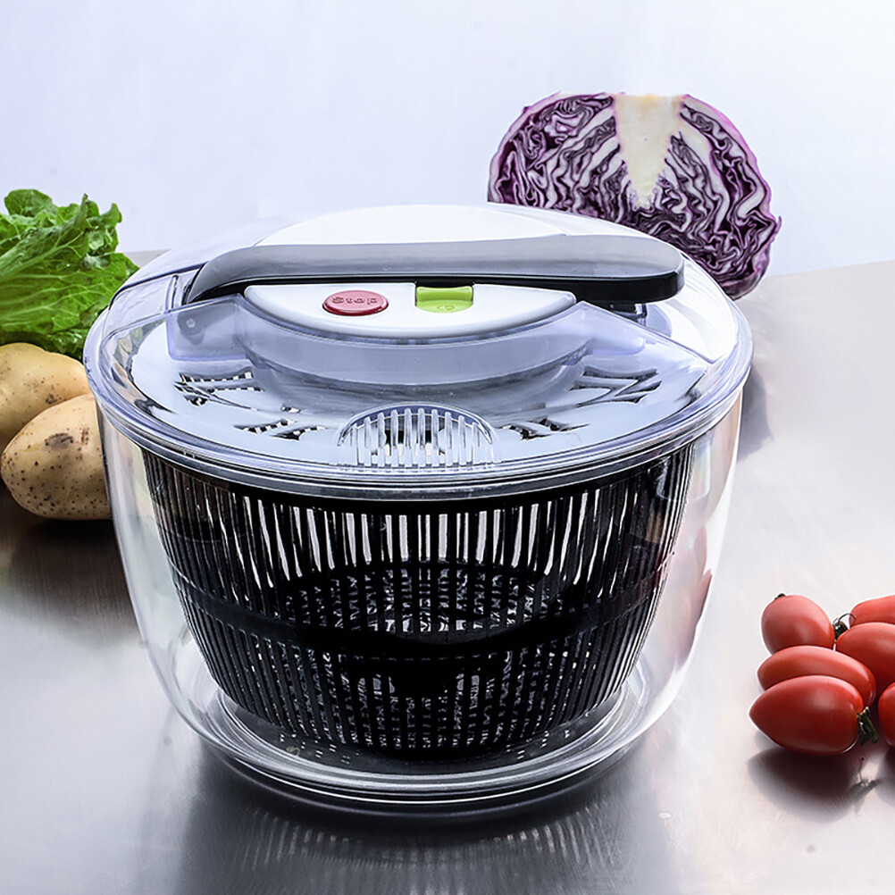 Manual Salad Spinner Vegetable Dehydration Basket Kitchen Vegetable Washer