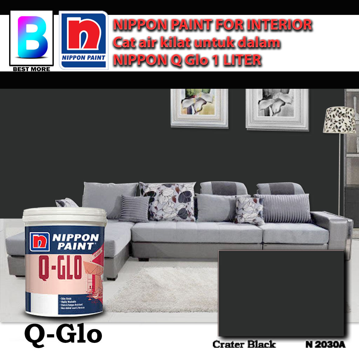 Nippon Paint Qglo Interior Color 1L & 5L Morsels 1863D / Timber Logs