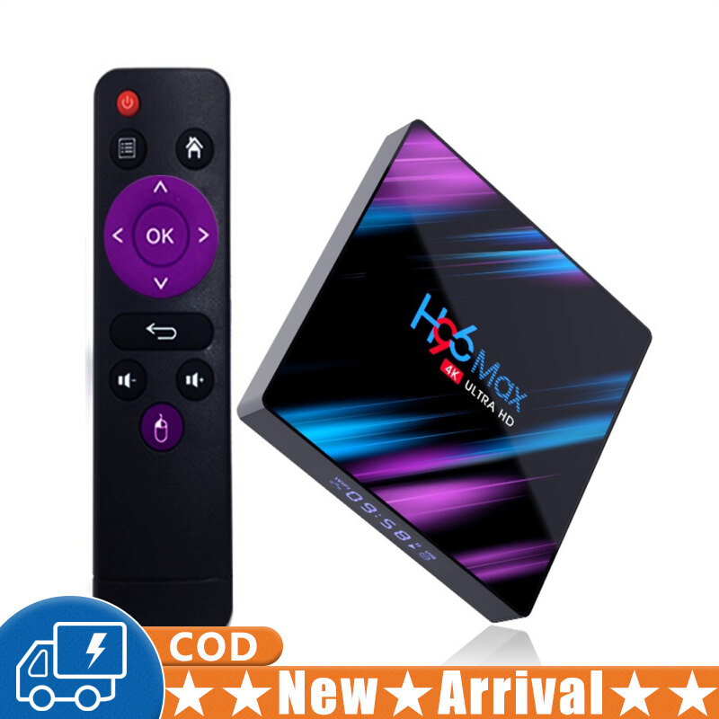 H96 max-3318tv box hd 4k android wifi set-top box quad core 64 bit cortex-a53 10/100 standard rj-45 tvbox