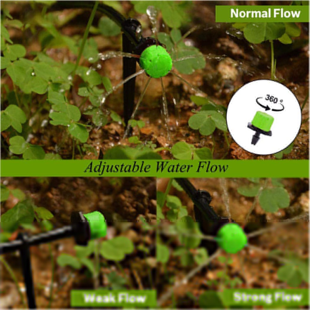 50PCS Garden Hose Irrigation Sprinklers Micro Drippers Emitter Drip Head Adjust