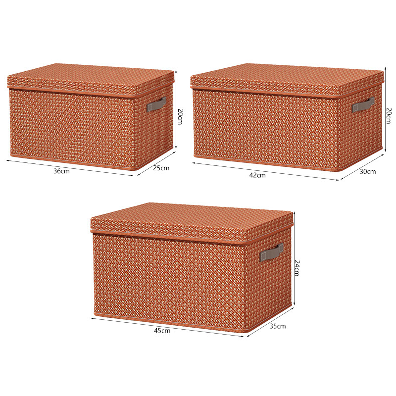 Loozykit Foldable Lid Storage Box With PP Board Clothes Quilt Pants Storage Box Wardrobe Organizer