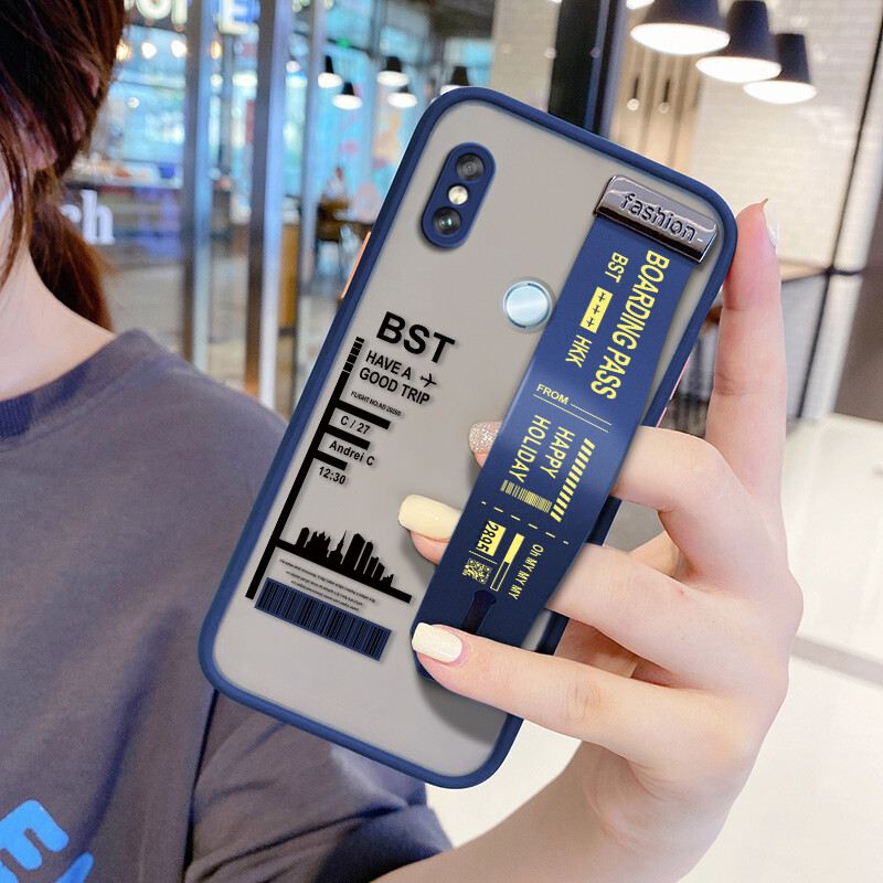 UCUC Casing Case For Xiaomi Redmi Note 5/ Note 5 Pro Case For boys Shockproof Frosted Case Phone Casing Soft Edge Full Lens Protection Cover Ultra Thin (With Wristband)Phone Case