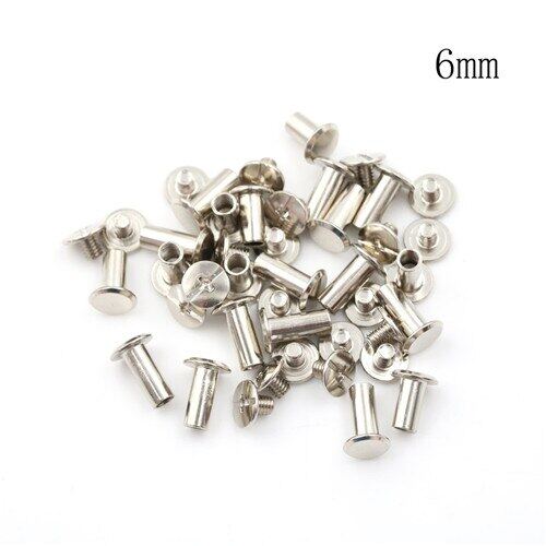 Snap Rivet Books Butt Screw Assembling Bolts Photo Album Screws Kleur : M5 6mm 20pcs 12mm / 10mm / 8mm / 6mm / 5mm / 4mm Chicago Screws Snap Rivet Books Butt Screw Assembling Bolts Photo Album Screws Kleur : M5 6mm 20pcs 12mm / 10mm / 8mm / 6mm / 5mm / 4mm Chicago Screws