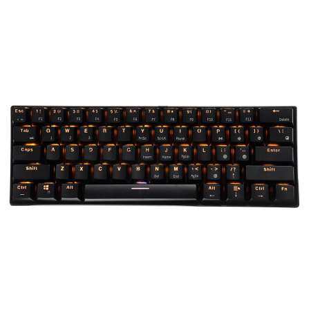 สวิตช์ Gateron RGB แป้นพิมพ์บลูทูธ 61 คีย์ IP68 กันน้ำแกนสีแดง/แกนชา