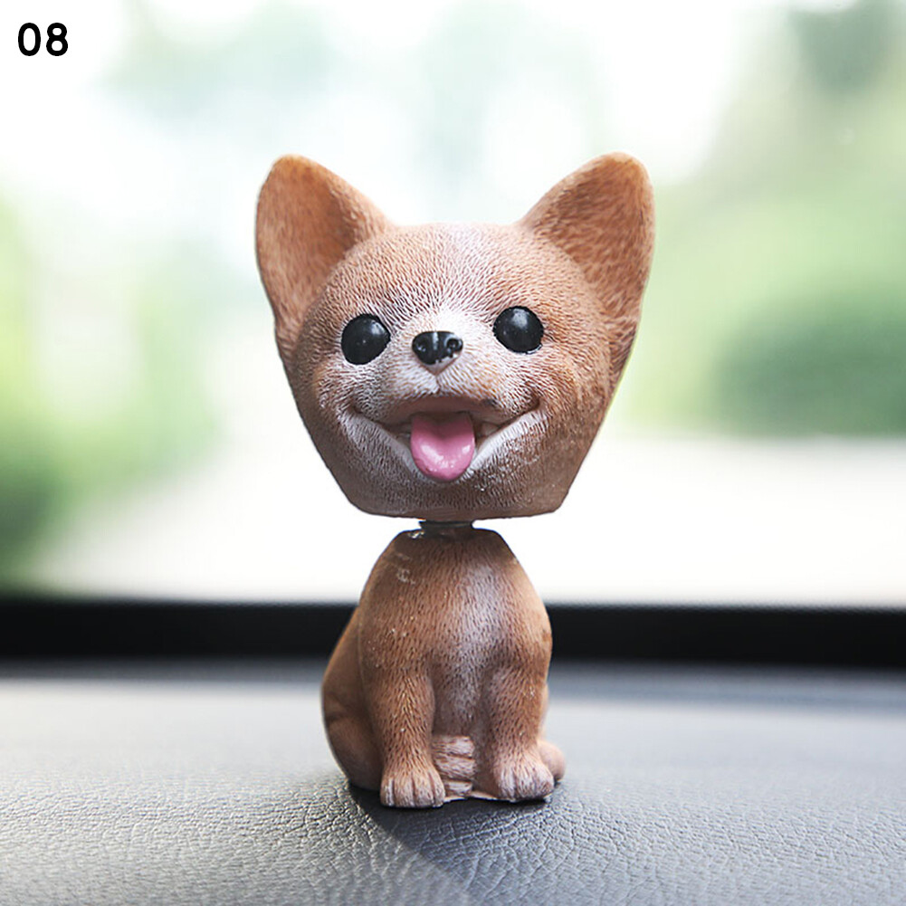 JaneDream 1PC Cute Car Dashboard Shaking Head Dog Ornament Nodding Decoration Gift Interior Resin