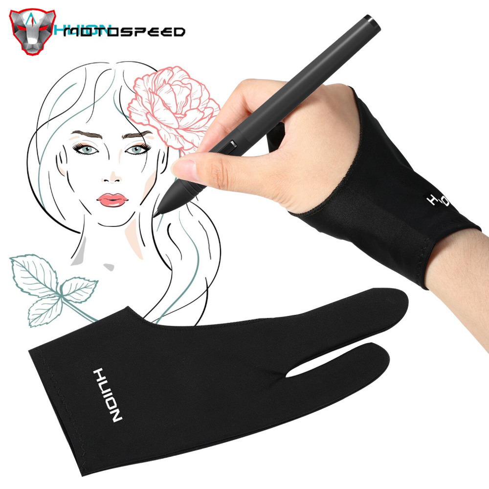 Huion GL200 Two-Finger Free Size Drawing Glove Artist Tablet Painting Glove for Right & Left Hand Compatible with Huion Graphics Drawing Tablets