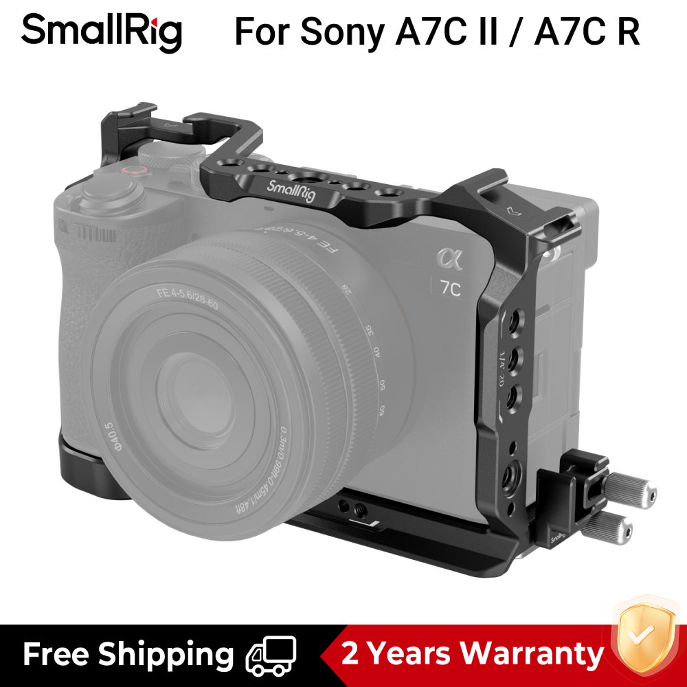 SmallRig Bộ khung A7C II có kẹp cáp HDMI, tấm đáy tháo lắp nhanh Arca Swiss cho Sony A7C II / A7CR 4422