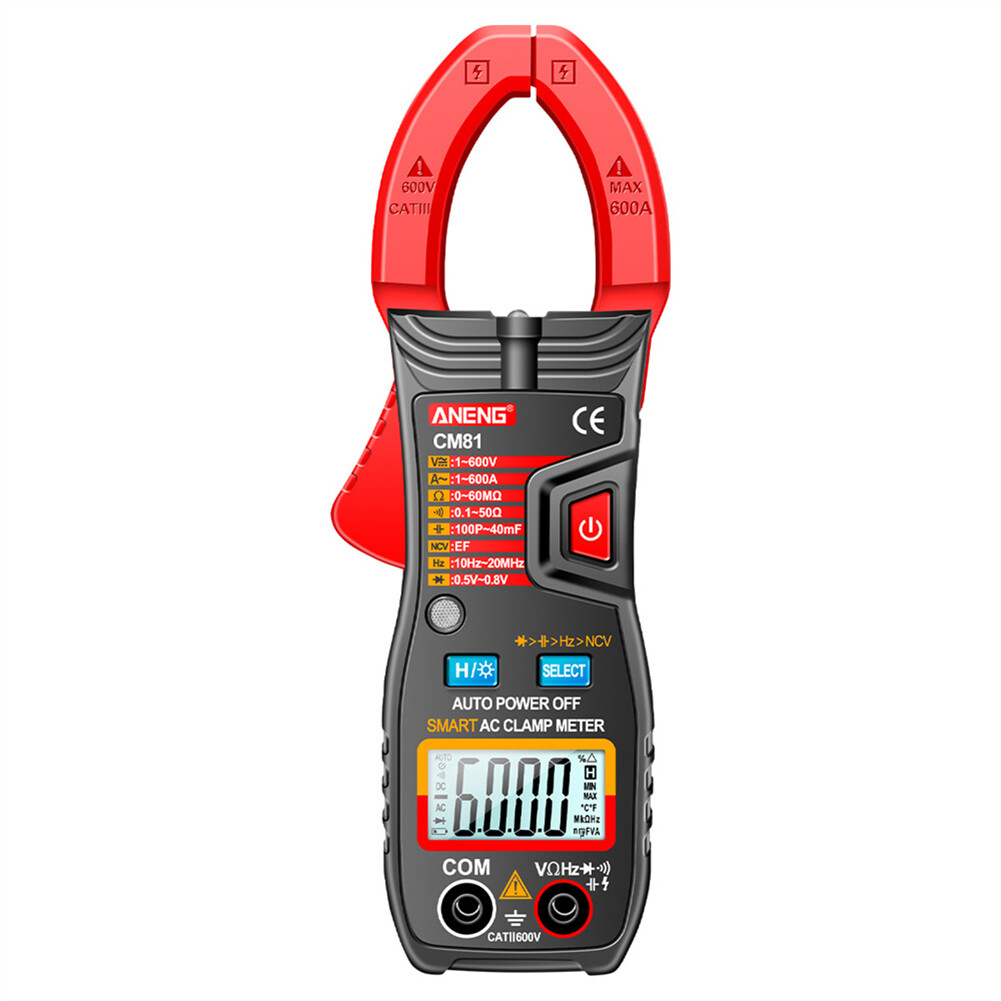 ANENG CM81 6000 Counts Clamp Meter DC AC Voltage Auto Range NCV Multimeter