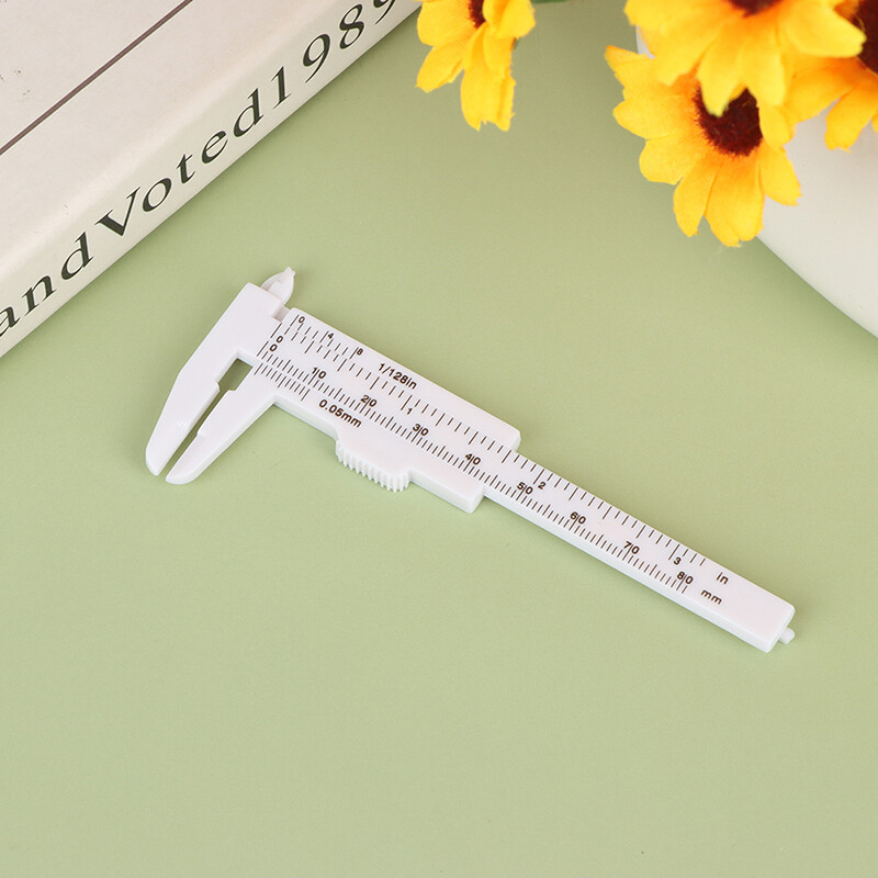 Lngbo sunflower thước kẹp vecnê đo lông mày bằng nhựa nhỏ gọn cân kép 0-80mm