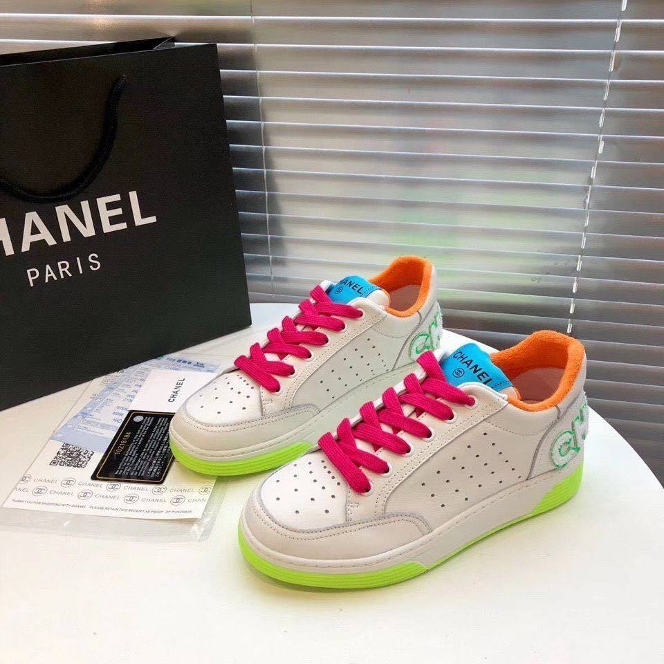 CC 26s Casual Sneakers Light Pink Black Fabric Cowhide 626374