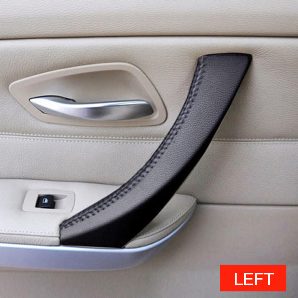 【Selling】Ar Interior Door Handle Hand Sewing Cover Micro Leather Door Panel Pull Handle Cover Frame for BMW 3 Series E90 e91 E93 05-12