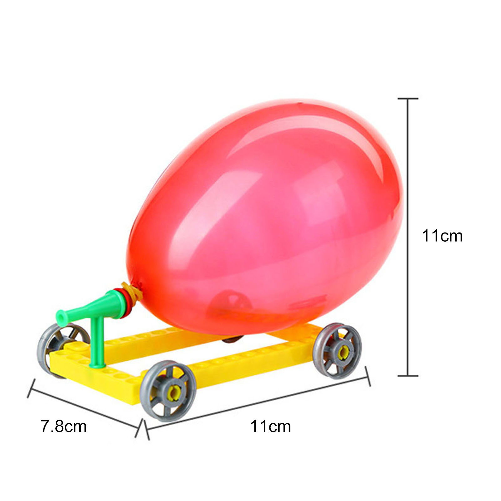 Science Technology Toy Creative Exercise Thinking Ability Plastic Science Small Experiment Trolley for Home