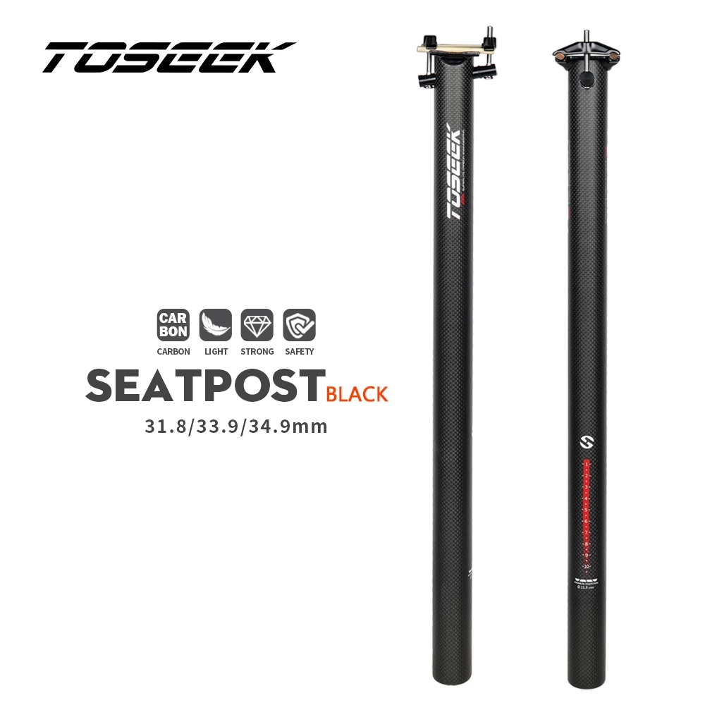 TOSEEK Carbon Seatpost 31.8/33.9/34.9mm 
