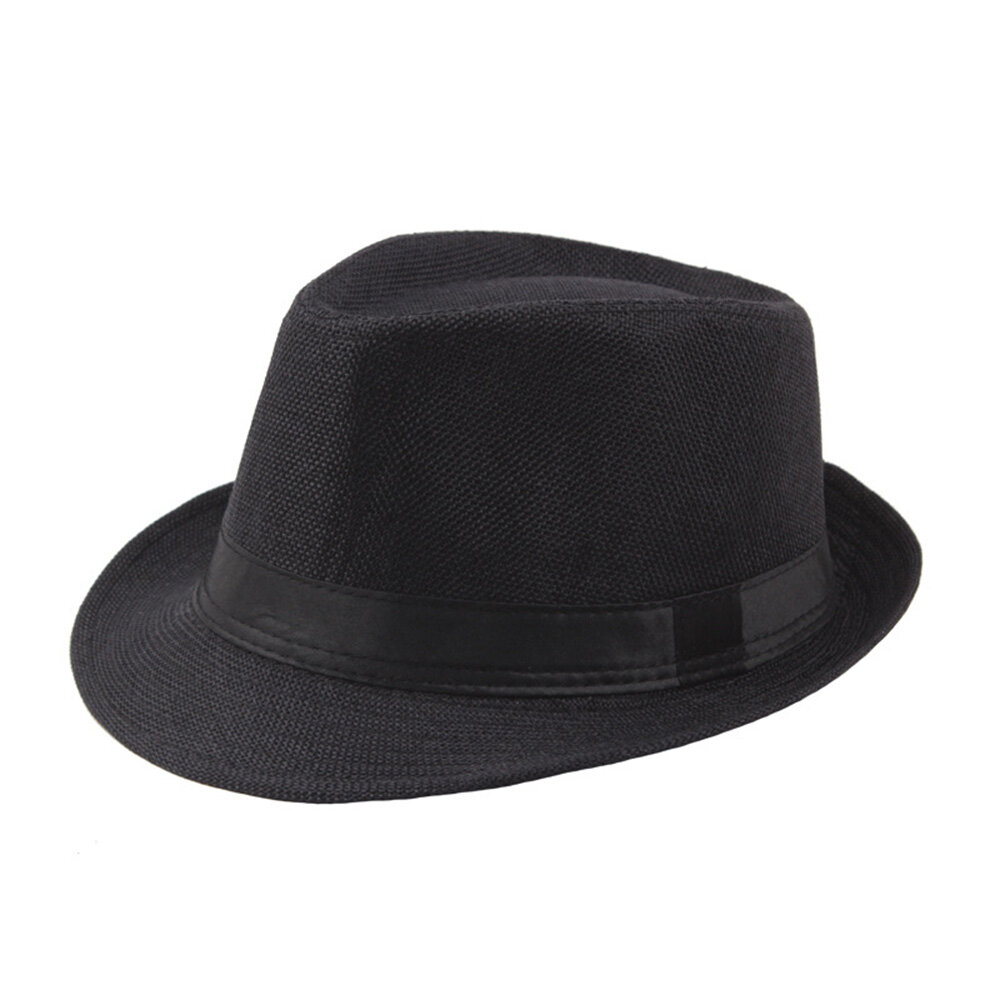 Vanker-Linen Fashion Fedora Hat 