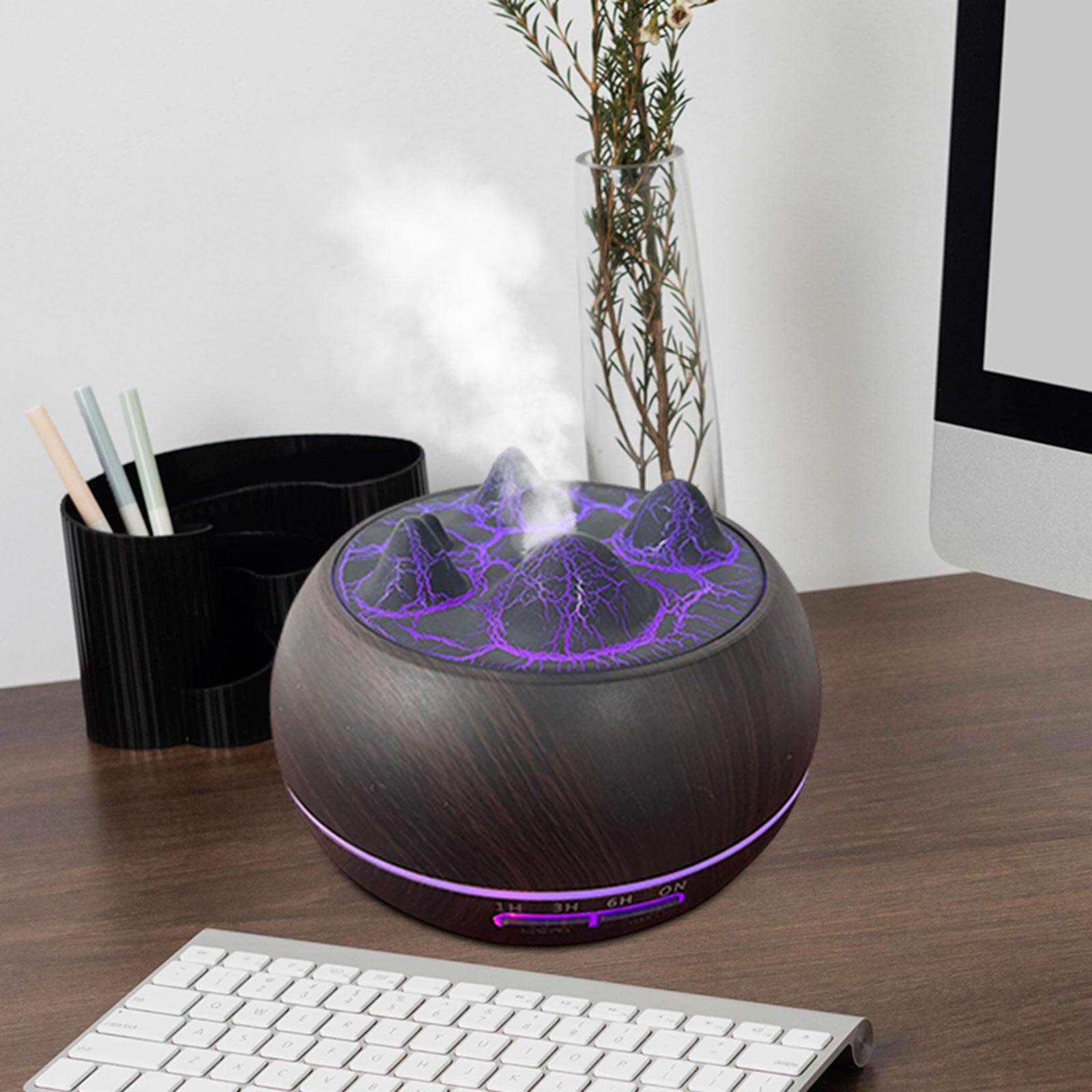 Moon Crystale Air Humidifier Essential Oil Diffuser LED Night Light for Bedroom Study Room