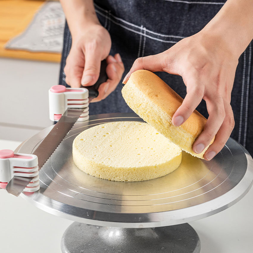 [Hot Sale+Ready Stock]2pcs DIY Cake Slicers 5 Layers Cake Pie Slicer Sheet Guide Cutter Server Bread Cutting Fixator Tools Kitchen Bakeware Tool