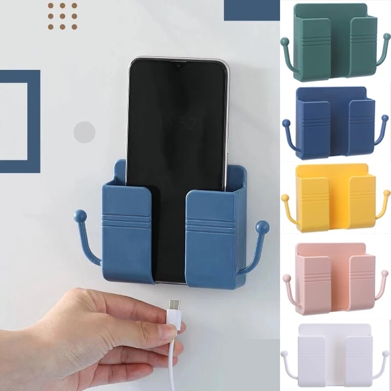 Multifunctional Wall Mounted Storage Box With Remote Control Mobile Phone Charging Storage Box Wall Mounted Storage Box