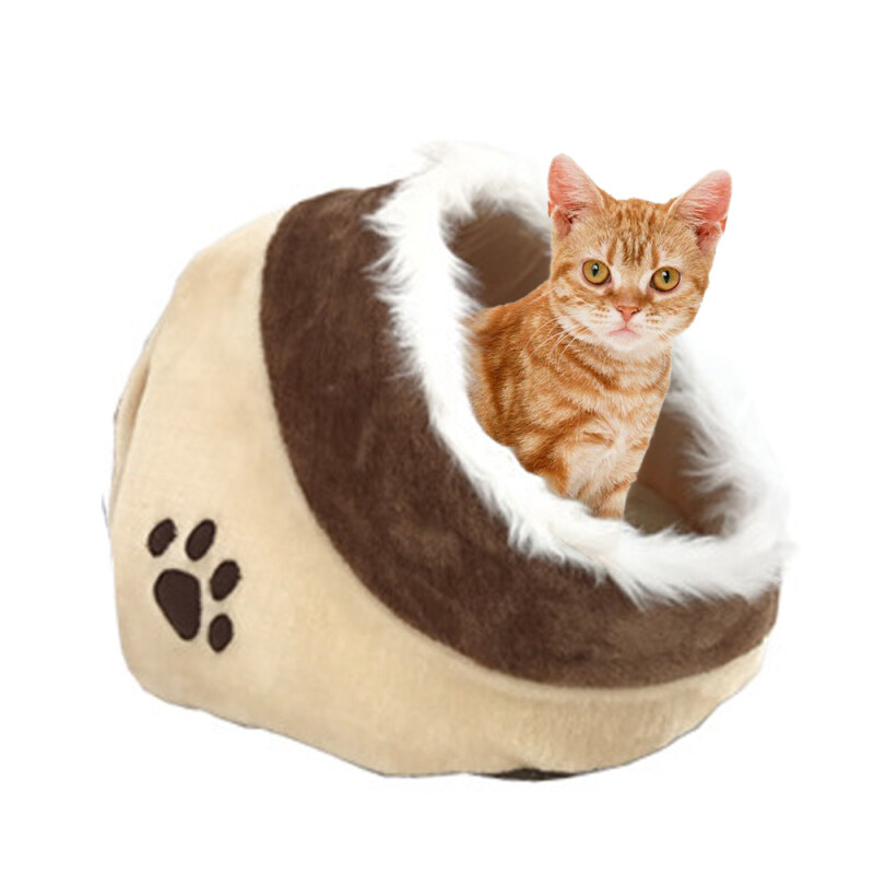 Pet ngủ Cave lông cừu ấm giường đệm mềm cho chó con