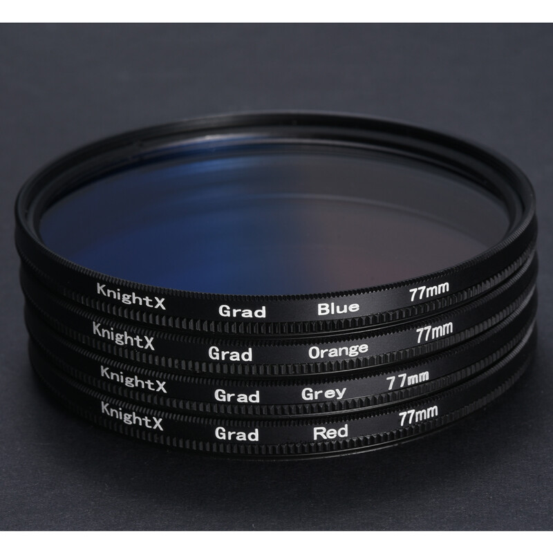 KnightX Camera Lens Filter color Grad ND Red 49-77mm