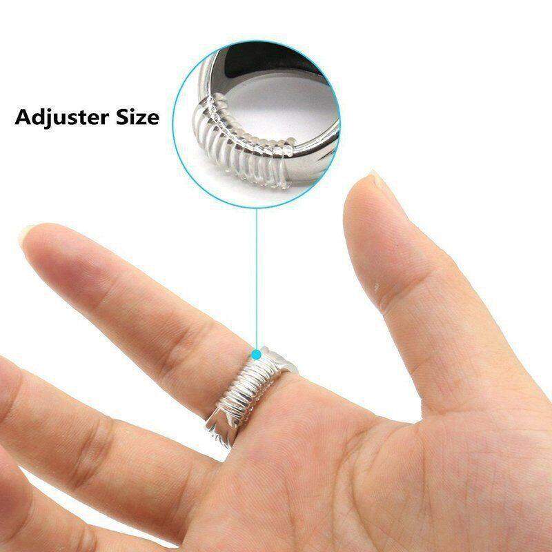 Trong suốt vô hình xoắn ốc dựa trên thước đo Nhẫn điều chỉnh bảo vệ chèn giảm tốc thay đổi kích thước cho dụng cụ làm trang sức