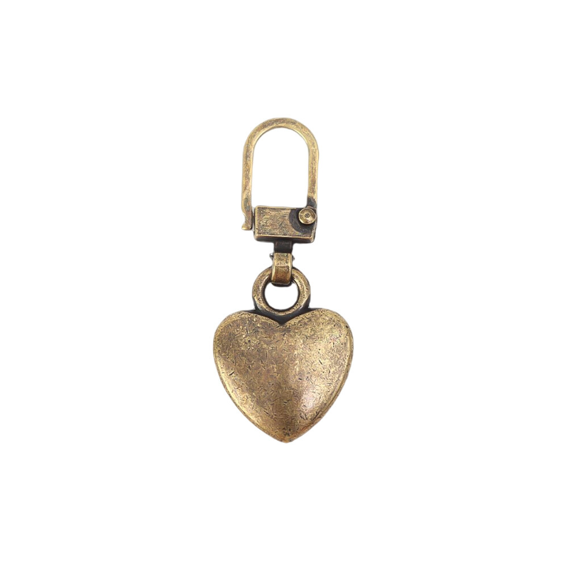5PCS Zipper Pull Head Universal Heart-Shaped Detachable Replacement Metal Zipper Head DIY Luggage Clothing Sewing Zipper