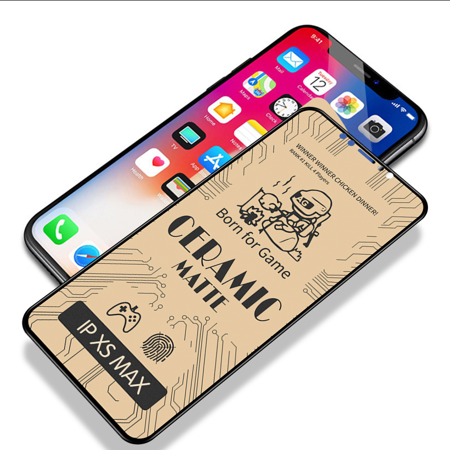 AG Kính Cường Lực Gốm Dẻo Full Màn cho iPhone 15 14 13 12 11 Pro XS Max X XR 8 7 6 6s Plus SE 2020 Miếng dán màn hình