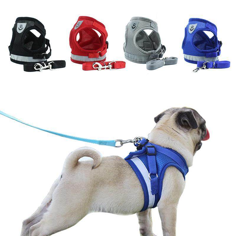 Dây đai cho chó Có thể điều chỉnh phản quang Vật nuôi Vest đi bộ Dây buộc