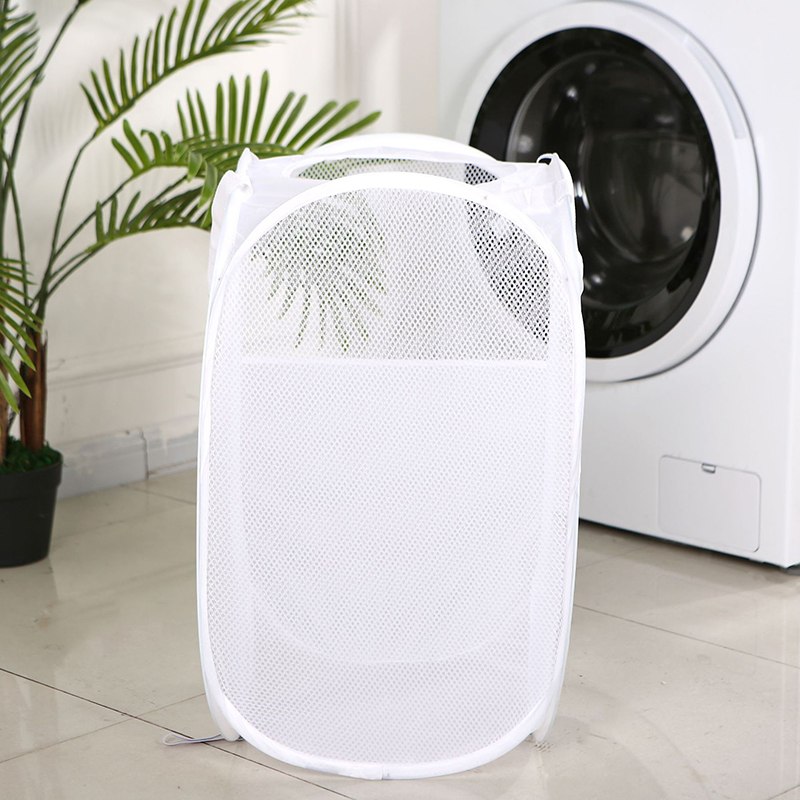 TF Mesh Pop Up Dirty Laundry Basket Hamper Foldable Laundry Basket with Durable Handles Clothes Storage Baskets Laundry Basket
