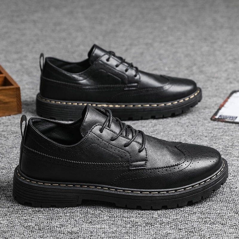 Champ shoes StoreGiày da mới của nam giới mùa xuân nam kinh doanh giày da nhỏ xu hướng sinh viên Anh Brock giày giản dị nam giới