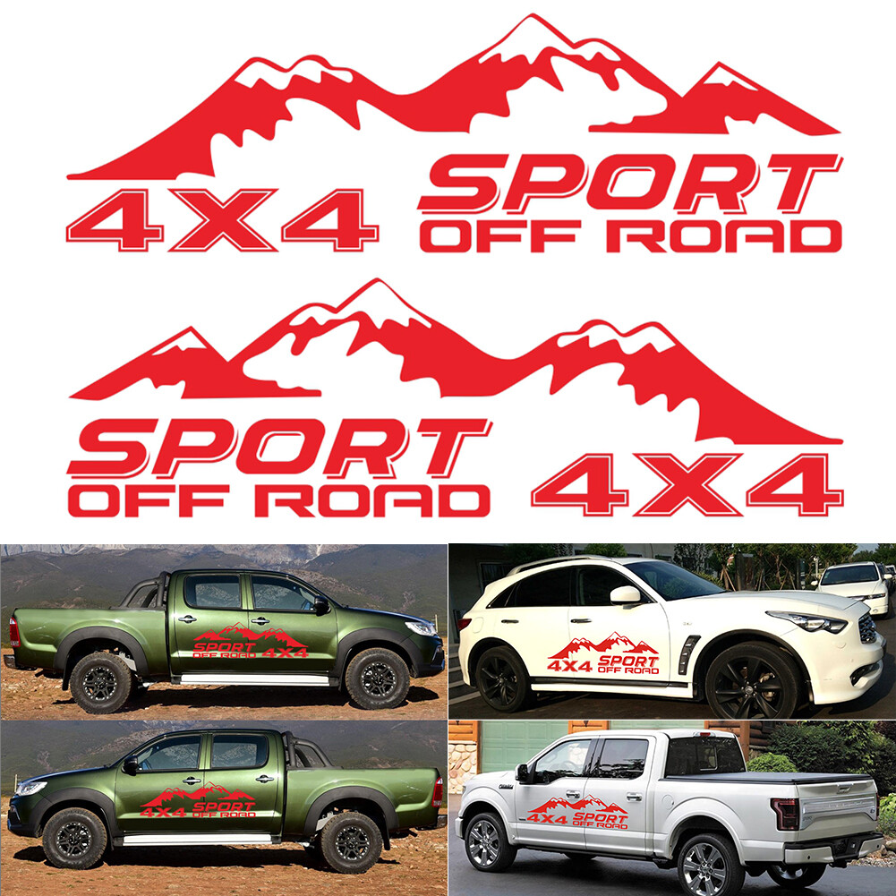 FUVOYA[Free Ship] 2 PCS Graphic Vinyl 4X4 OFF ROAD Car Sticker Pickup Truck Decal For D-MAX Navara