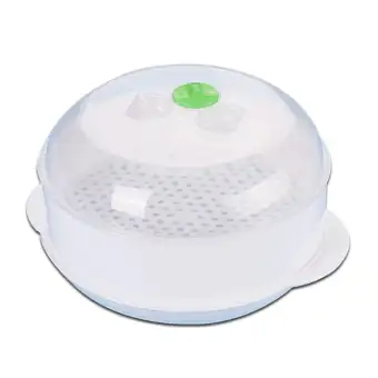 Single Layer Microwave Oven Steamer Plastic Round Microwave Oven Steamer Plastic