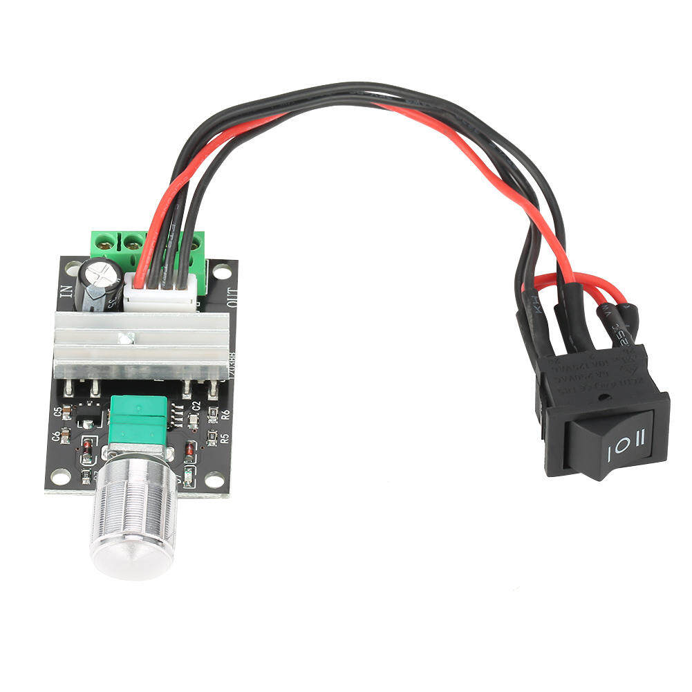 Motor Speed Controller DC 6V 12V 24V 3A PWM Motor Speed Control Reversible Controller Regulator with Switch