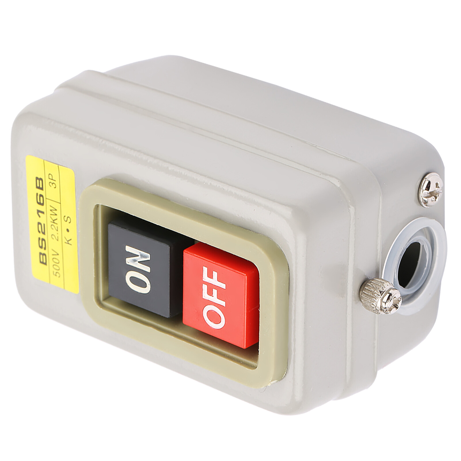 On/Off Push Button Switch 110/220/380V 10A BS216B Self-Locking 3P On/Off Power Push Button Switch Small Appliances Power Switch