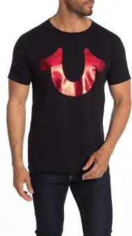 true religion shirt black and red