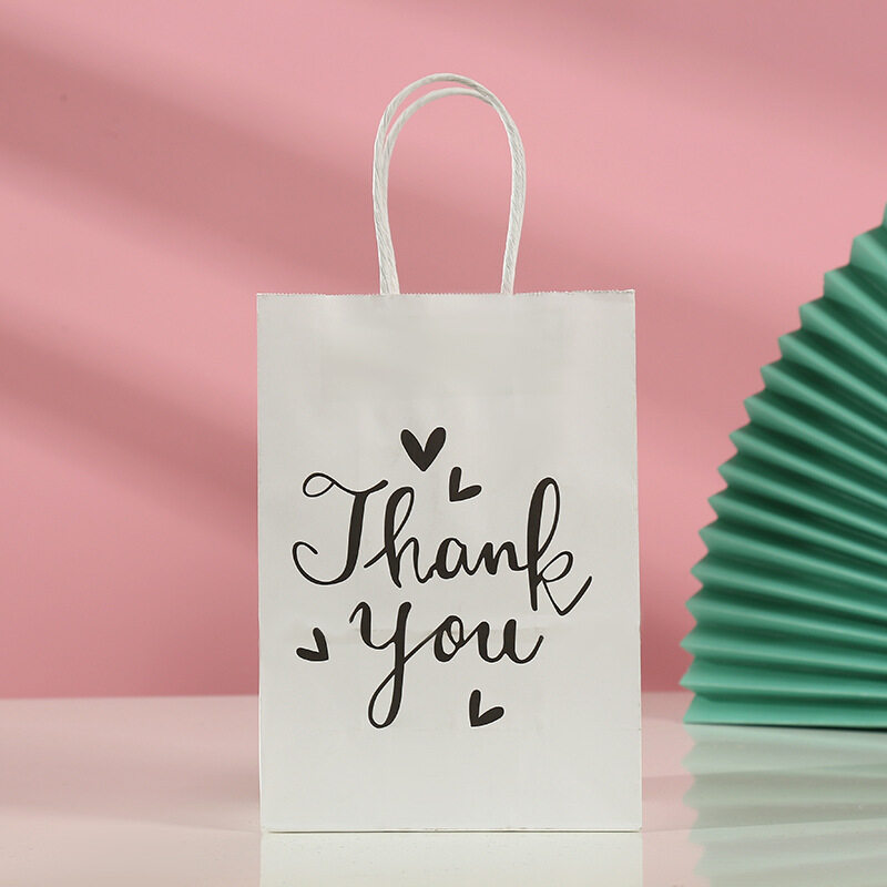 SHIOK Rectangular Thank You Wording Gift Paper Bag For Flower ...