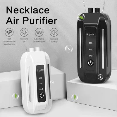 【Ready Stock】Negative Ion Wearable Air Purifier Necklace Ionizer Portable Air Freshener Negative Ion Generator Remove PM2.5 Clean Air