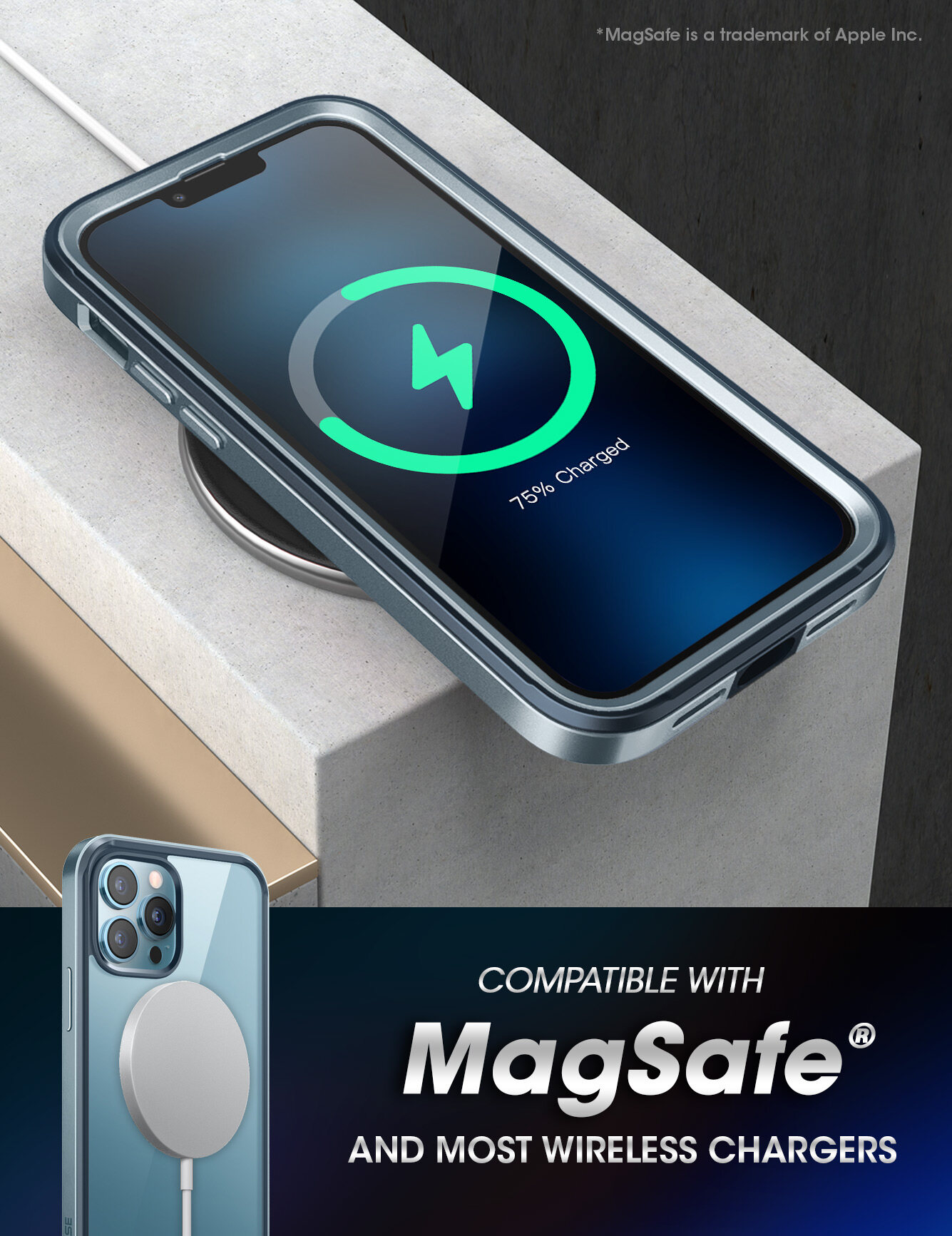 SUPCASE Ốp Lưng Sê-ri UB Edge Pro Cho iPhone 13 Pro 2021 Ốp Bảo Vệ Trong Suốt Khung Mỏng Phát Hành 6.1 Inch Có Bảo Vệ Màn Hình Tích Hợp