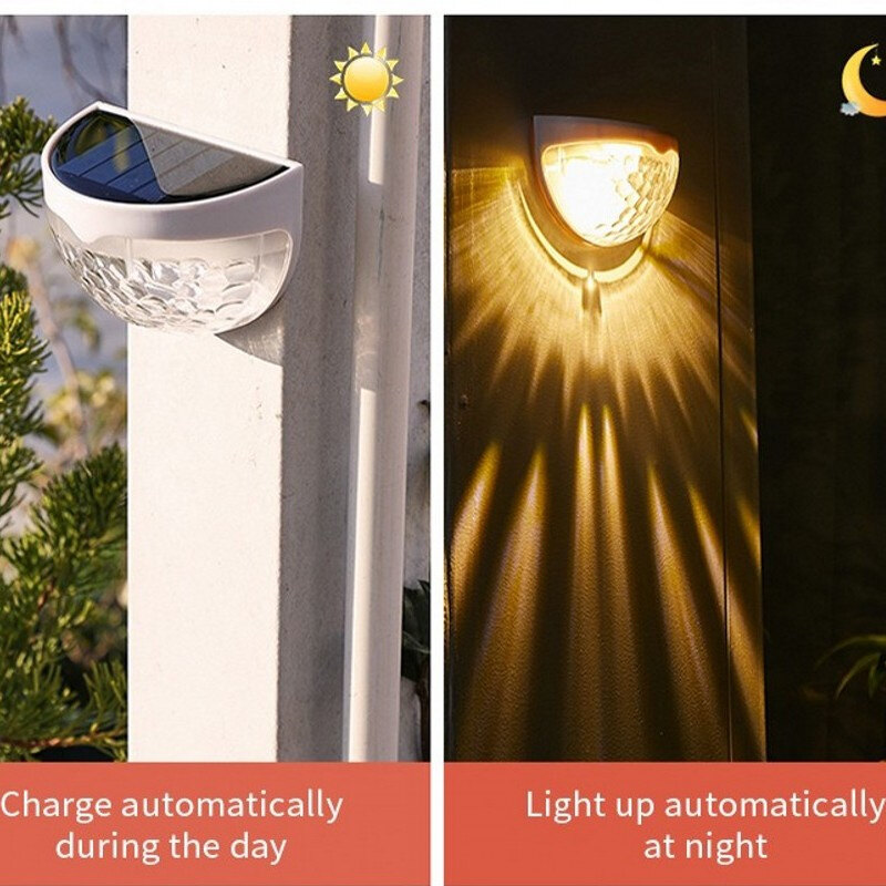 Solar Light LED Semi-circular Wall Light/waterproof Outdoor Garden Decoration Wall Light Night Light/solar Wall Light Wall Light Decoration Spot Light