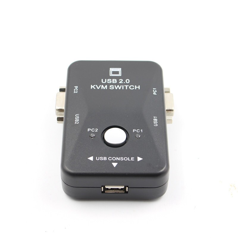 KVM Switch 2 Port VGA Switch USB 2.0 KVM Mouse Switcher Keyboard 1920X1080 Box Sharing Switch Vga Splitter