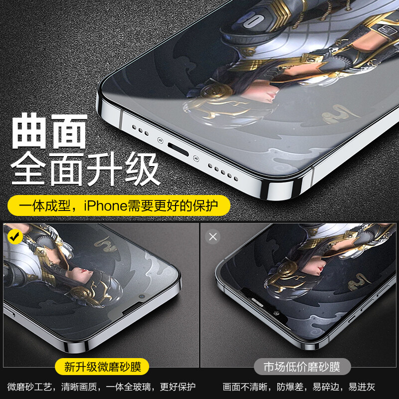 SmartDevil Non Full Coverage Matte Screen Protector For iPhone 13 Pro max iPhone 14 Pro max iPhone 15 Pro Max iPhone 14 Pro iPhone 15 Plus 14 plus 12 Pro Max 11 Pro max X XS XR 7 Plus 8 Plus 6 Plus 6splus Tempered Glass Film , Game Anti-fingerprint Matte