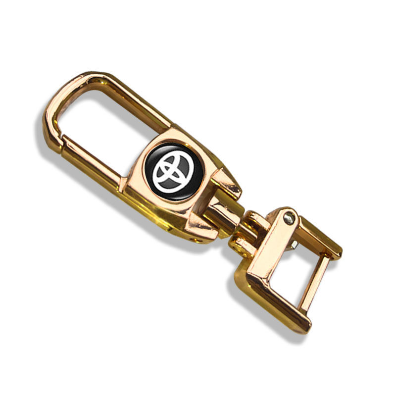 High quality for Toyota keychain car motorcycle key holder Fashion Men Women Creative Alloy Metal Keyring Gift Vios Fortuner Innova Corolla Altis Hiace Avanza Land Cruiser Hilux Camry Wigo RAV4 Revo Corolla Yaris Previa FJ Cruisertan'tu Alphard Prado