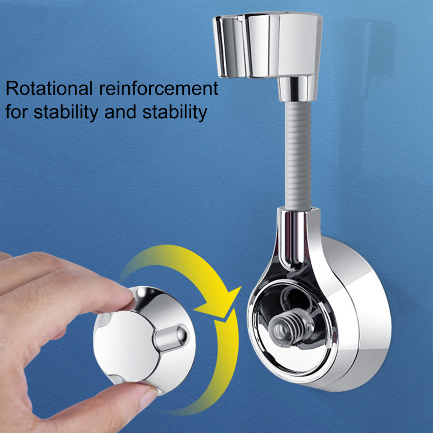 Giá đỡ đầu vòi sen 360 ° giá đỡ phòng tắm nhà tắm có thể điều chỉnh cho vòi hoa sen tắm Giá đỡ xô đầu dính mạnh vào tường