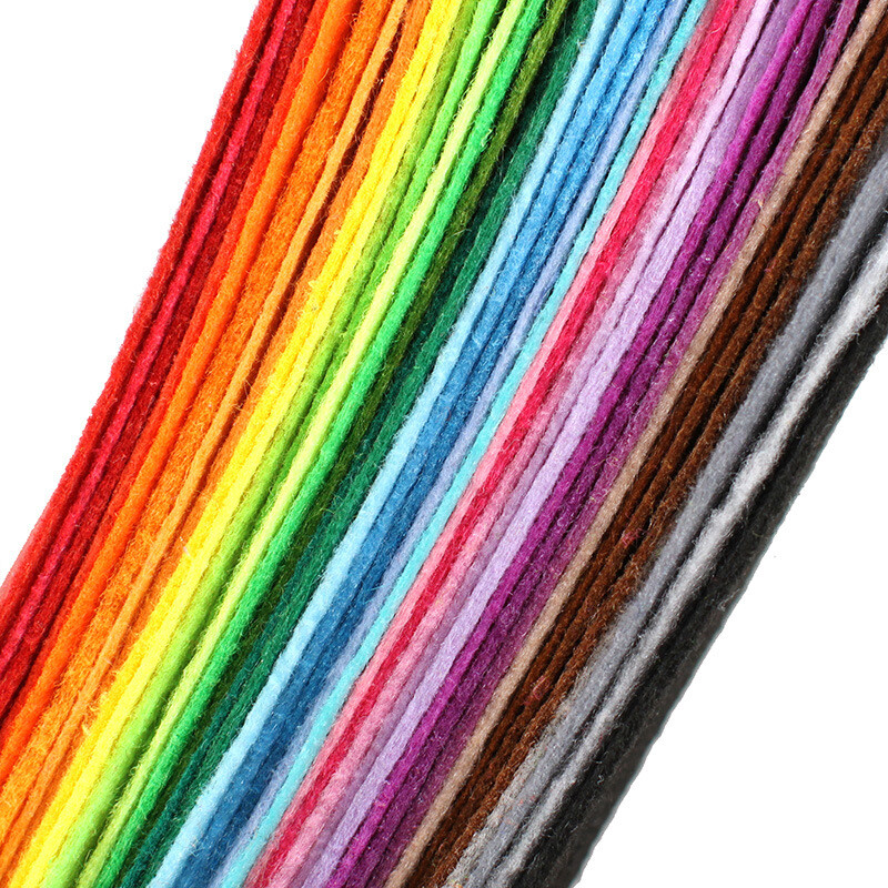 CK Nonwoven Felt Fabric 10x10cm Patchwork Cloth Bundle for Kids Scrapbooking DIY