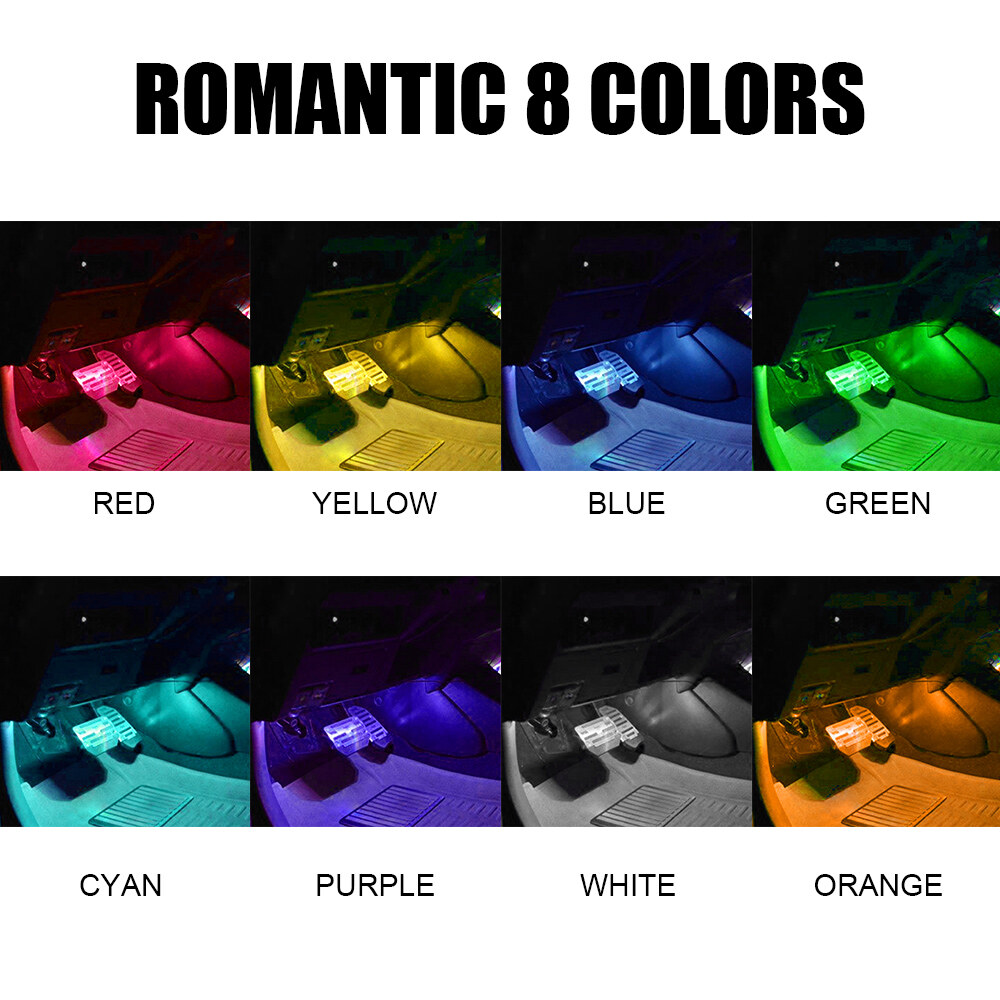Đèn LED RGB Nội Thất Xe Hơi Ánh Sáng Xung Quanh Với USB Không Dây Điều Khiển Từ Xa Ứng Dụng Âm Nhạc Đèn Nhiều Chế Độ Đèn Trang Trí Neon