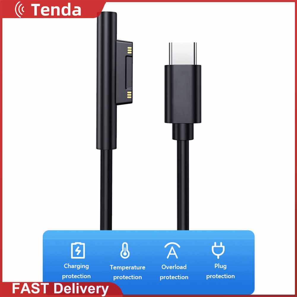 Magnetic cable 3a fast charging micro usb type c cable for microsoft surface pro 7 6 5 4 quick charger data wire cord